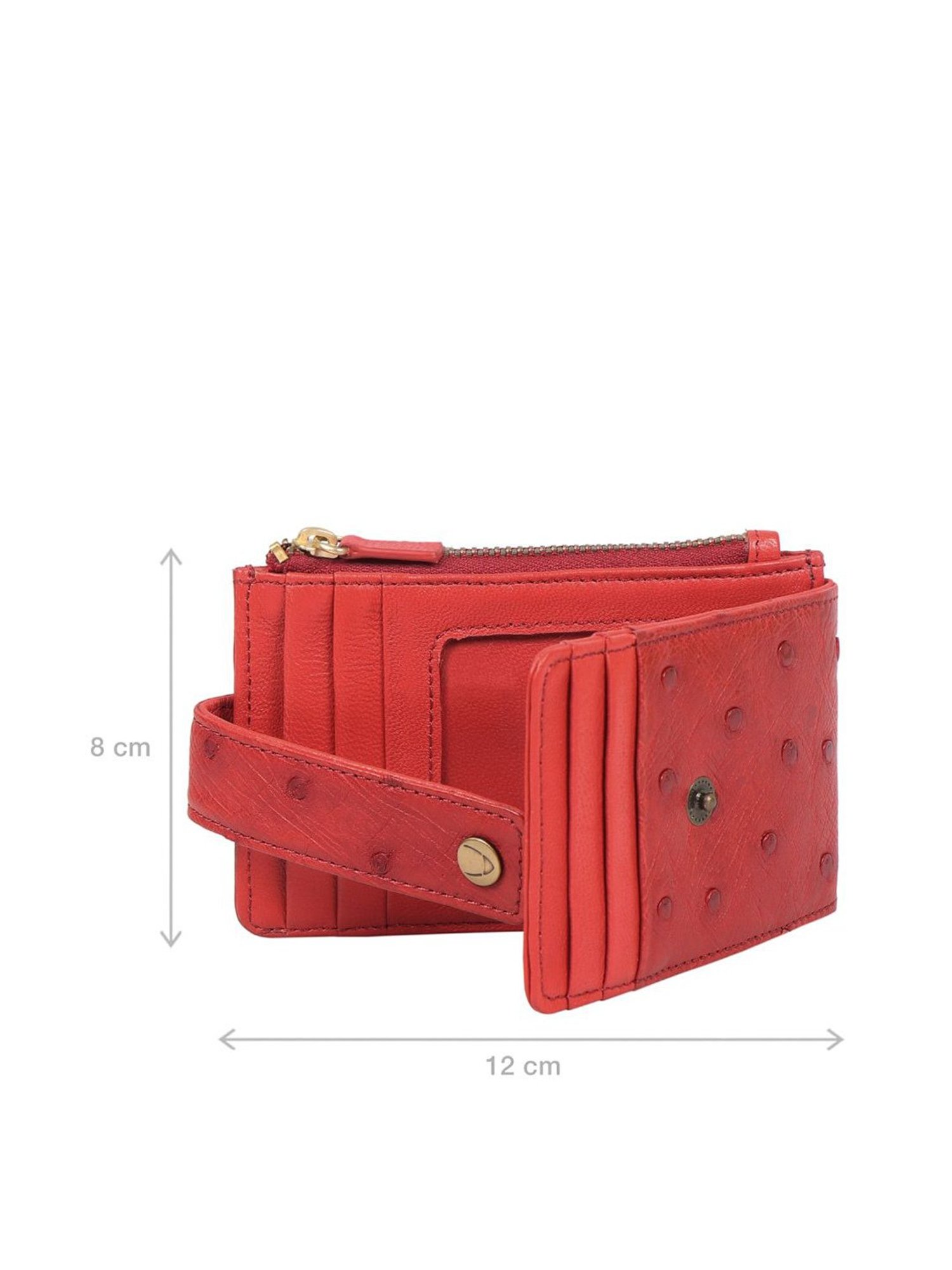 Hidesign Red Textured Card Holder