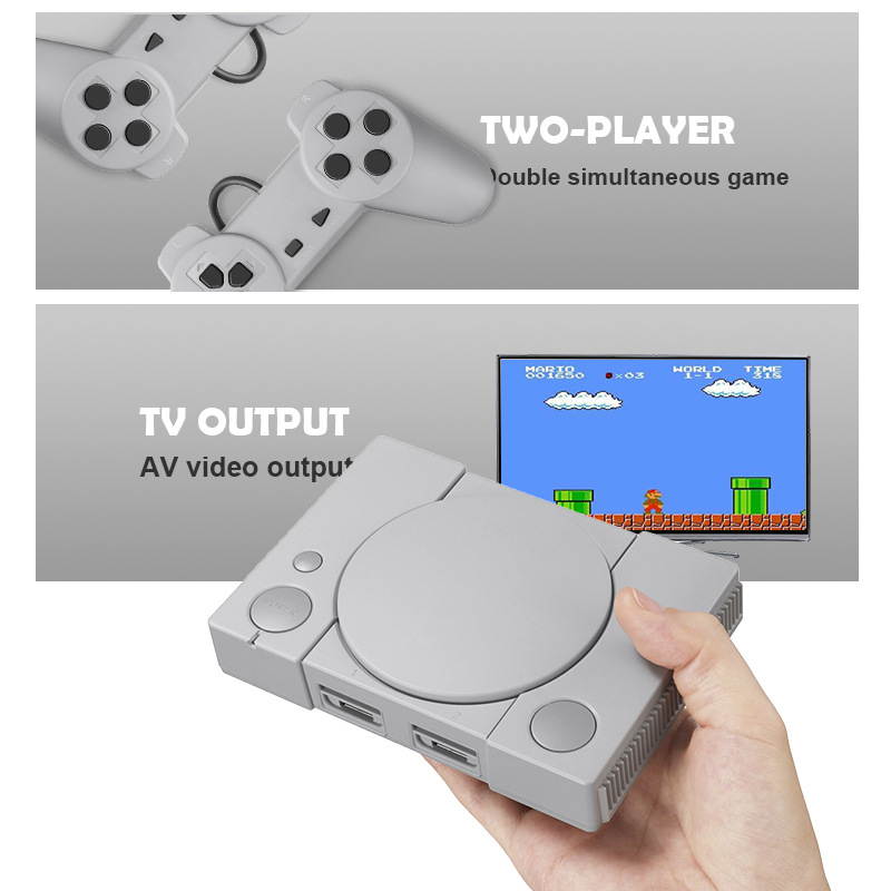 DATA FROG Retro Video Game Console 8 Bit Built-in 620 Classic Game Double Players Family TV Retro Game Controller Support AV Out