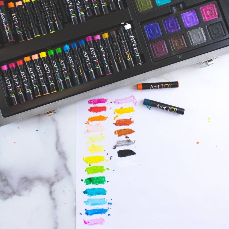 88pc Watercolor + Drawing Art Set in Wood Case - Art 101