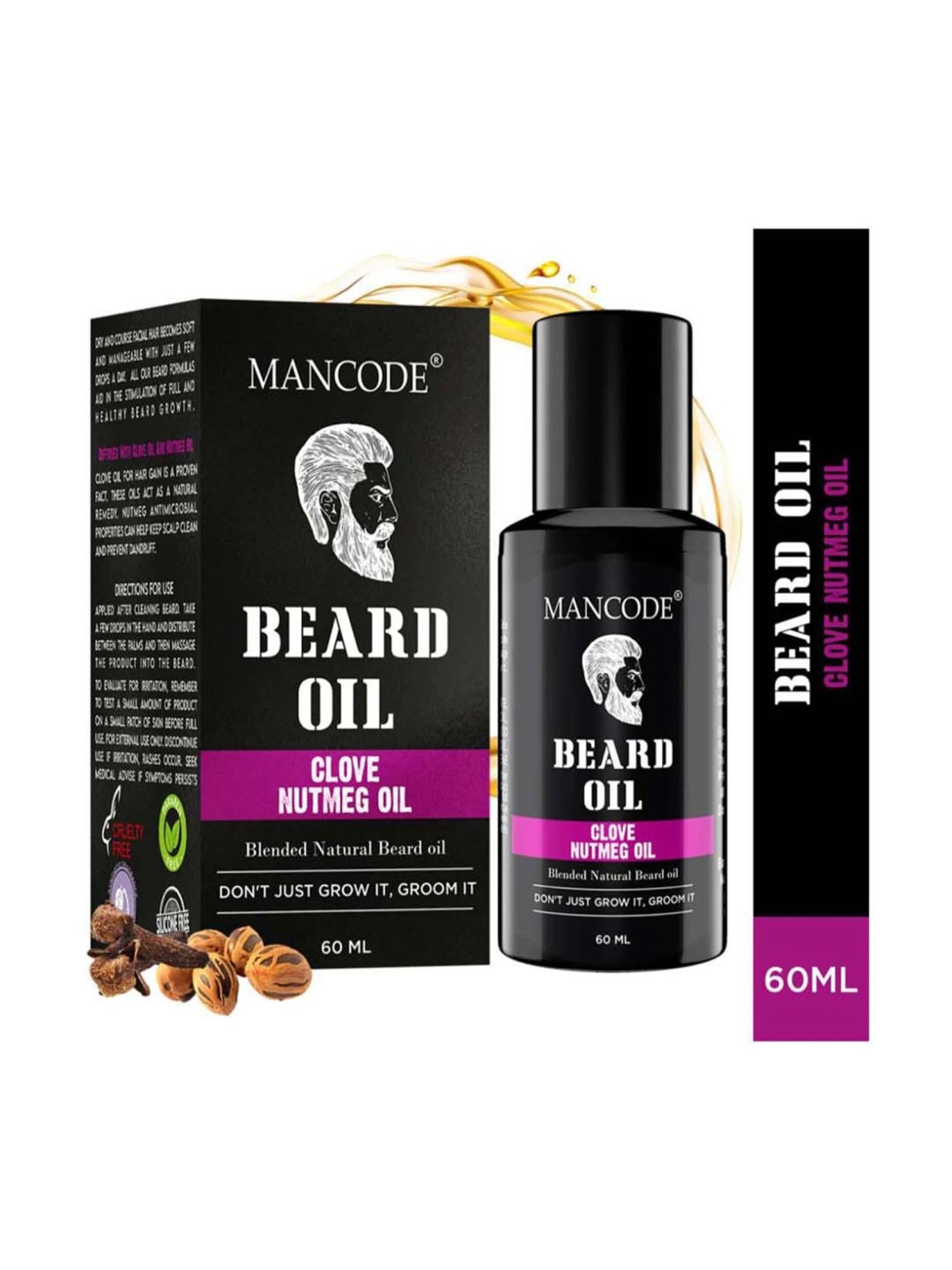 Mancode Beard Oil - Clove & Nutmeg Oil - 60 ml