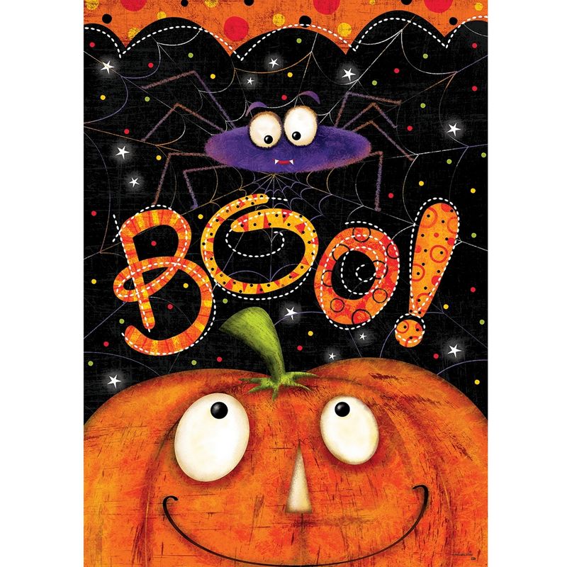 Home & Garden 18.0" Boo Spider Flag Double Sided Custom Decor  -  Flags