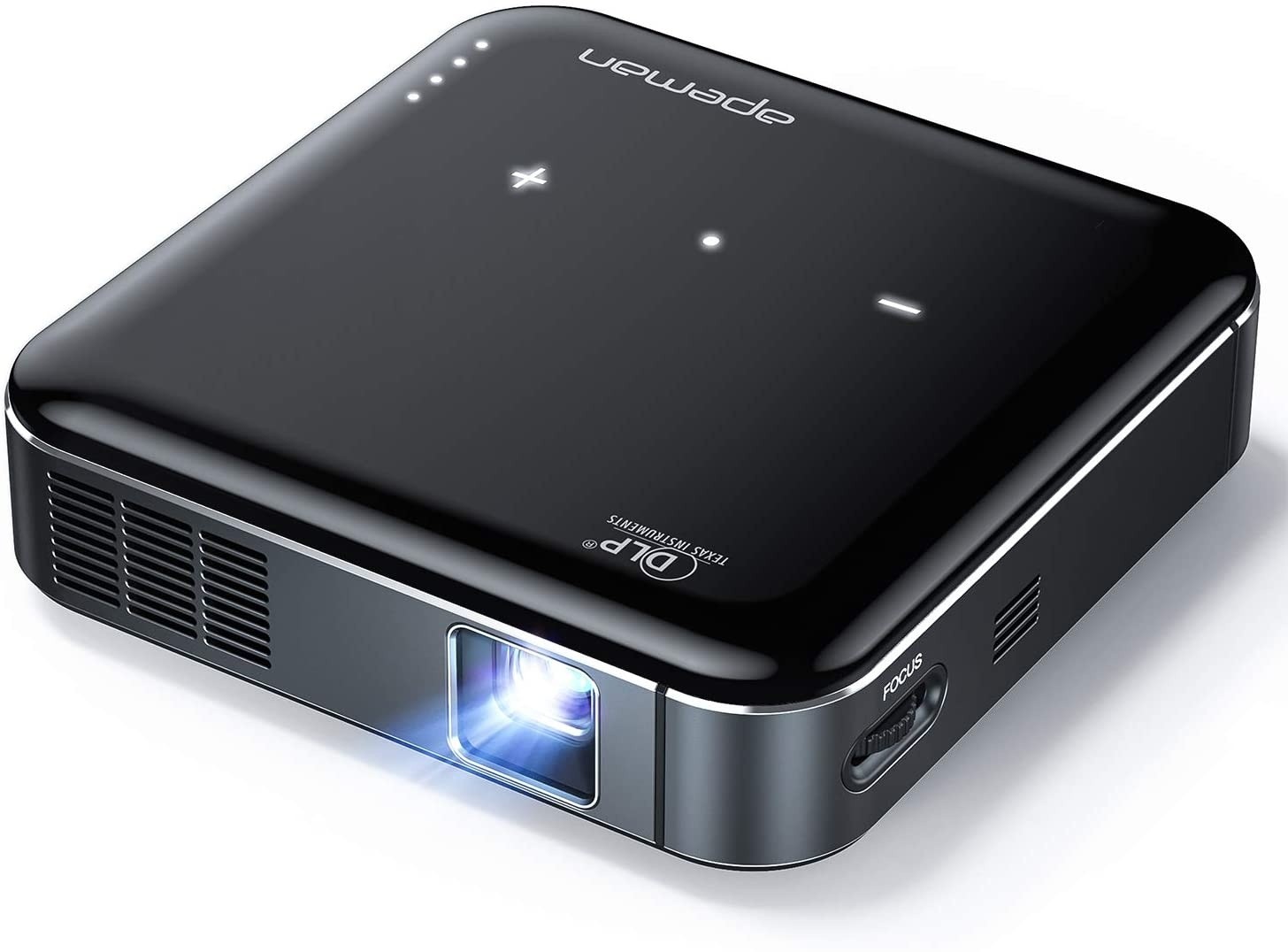 APEMAN M400 Mini Portable Projector, Video DLP Pocket Projector for Home and Outdoor Entertainment Support 1080P HDMI Input Rechargeable Stereo 360&deg; Speakers Neat Projector with Upgraded Auto Keystone