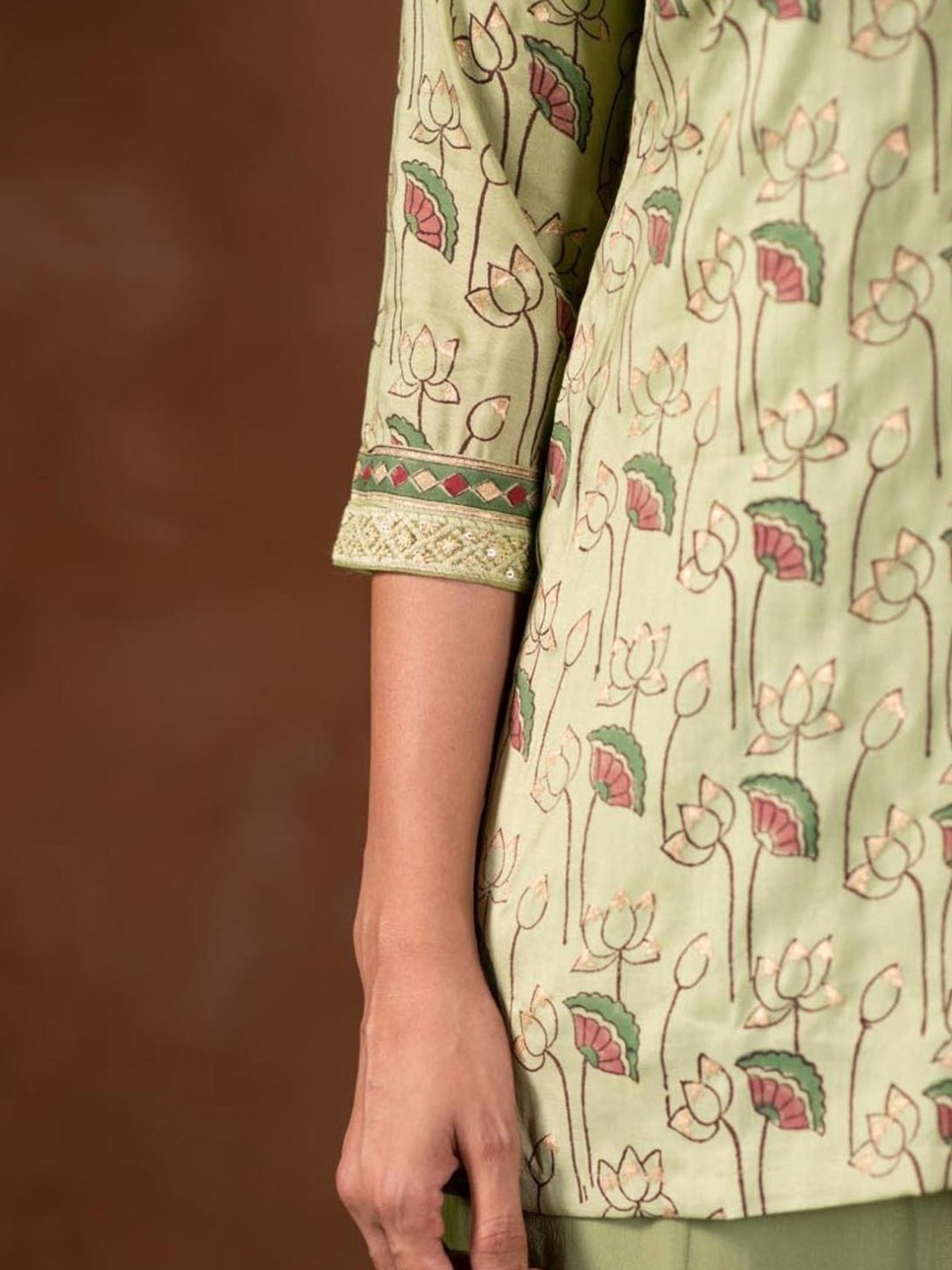 Prakriti Jaipur Green Kamal Kurta