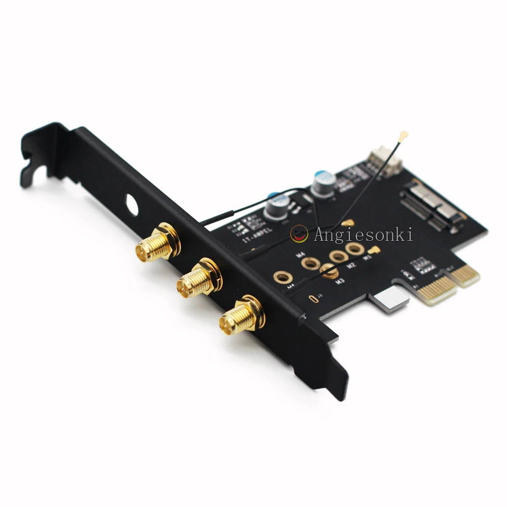 WLAN Card To PCI-e 1x 16x Desktop PC WIFI WLAN Card Adapter for AP.PLE WLAN WIFI Card ( BCM94360CSAX /BCM943602CS / BCM94331csa