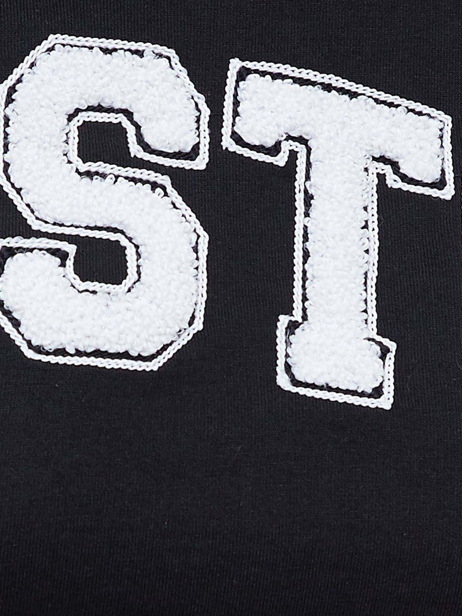 KAPPA Black Cotton Printed Sweatshirt