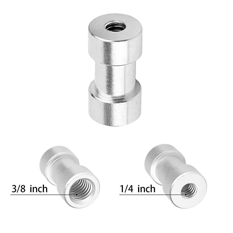 22Pack  Camera Screw Adapter 14 to 14 Screw 14 to 38 Tripod Screw Adapter Converter Brass Screw Adapter Spigot Screw Mount Set for Camera Tripod Monopod Ballhead Flash LightCombo Pack