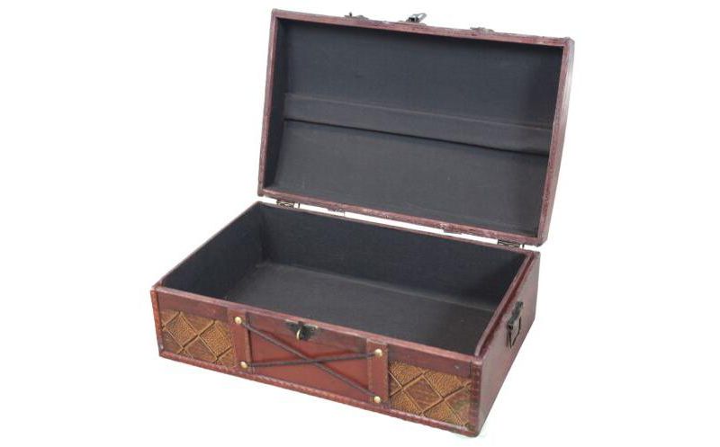 Quickway Imports Pirate Treasure Chest with Leather X