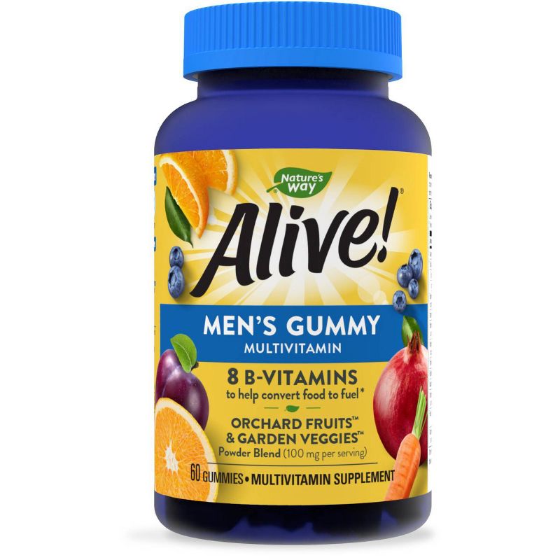 Nature's Way Alive! Men's Gummy Vitamins - Fruit Flavors - 60ct