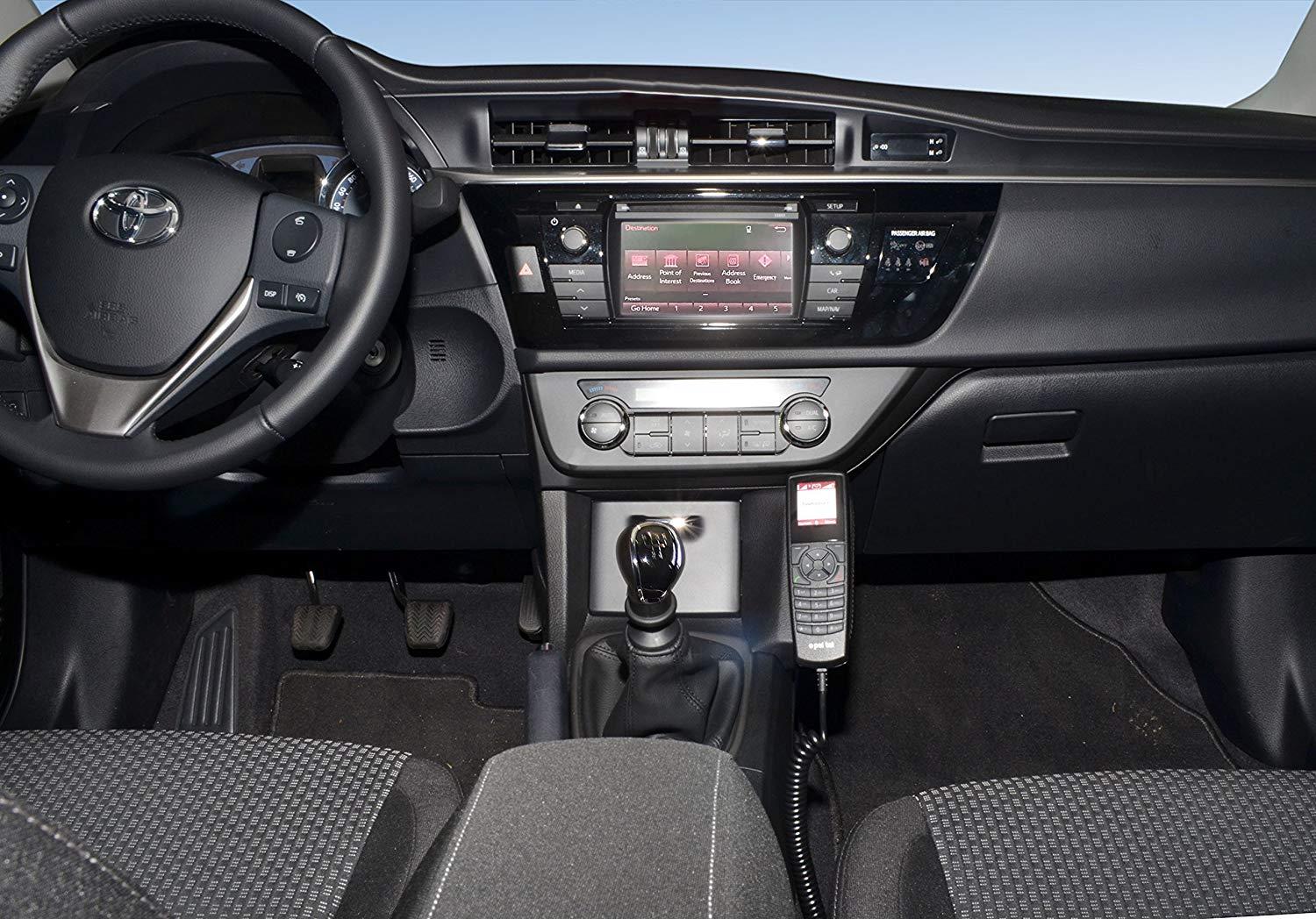 Kuda 1595 Leather Mount Black Compatible with Toyota Corolla (E170) (Since 2014)