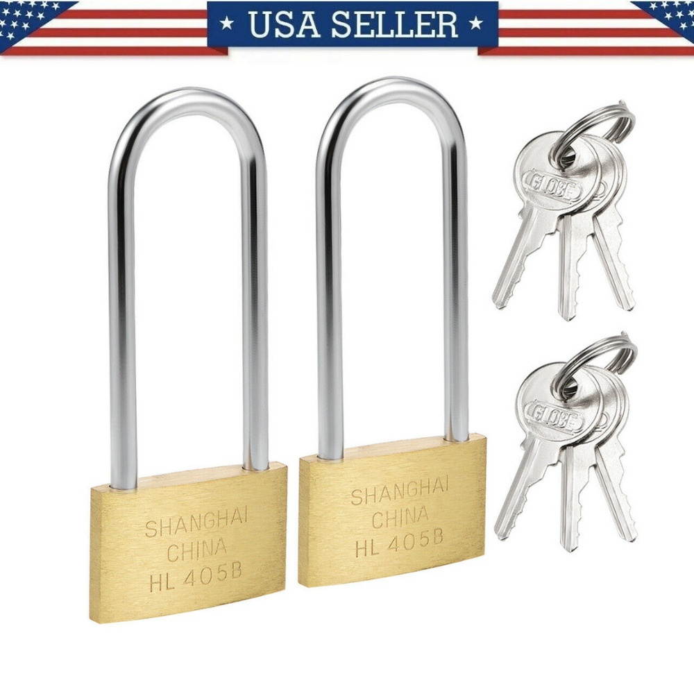 [Pack of 2] Solid Brass Padlock Keyed Alike with 26mm Wide Body w/ 2X Keys each