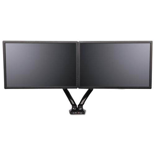 Alera AdaptivErgo Heavy-Duty Articulating Dual Monitor Arm USB/ Audio 30" Blk