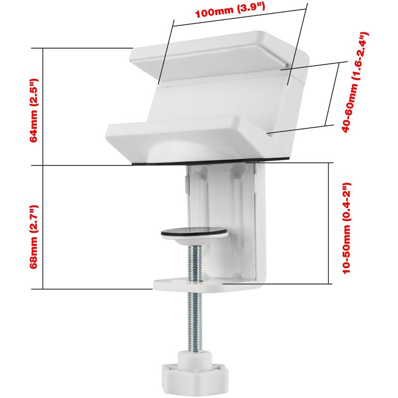SIIG CE-MT2S12-S1 Clamp Mount for Power Strip - White - White