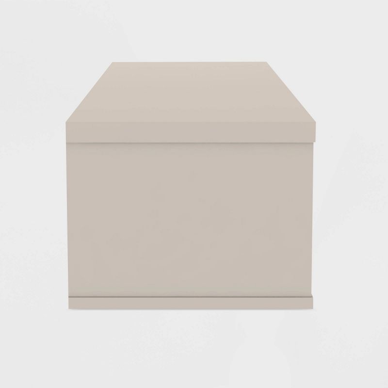 42.28" Liberty Floating Office Desk Off White/Cinnamon - Manhattan Comfort