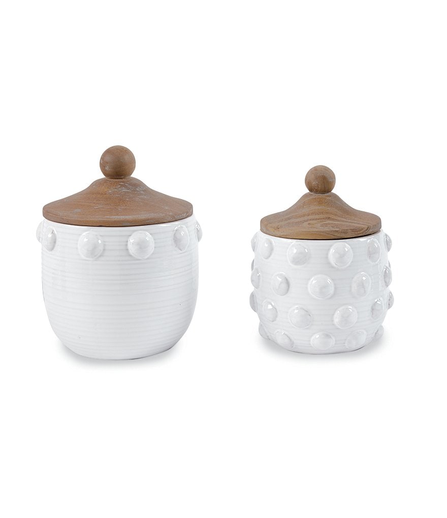 Mud Pie Raised Dotted Canister Set