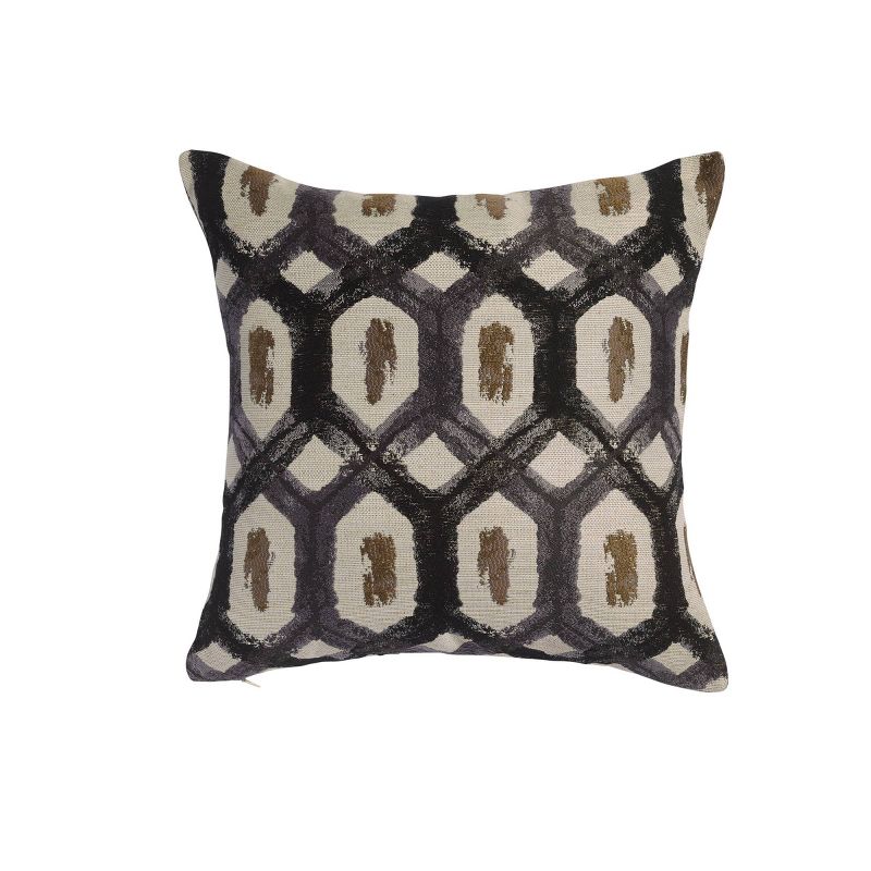 18"x18" Noire Dia Square Throw Pillow Black - Sure Fit