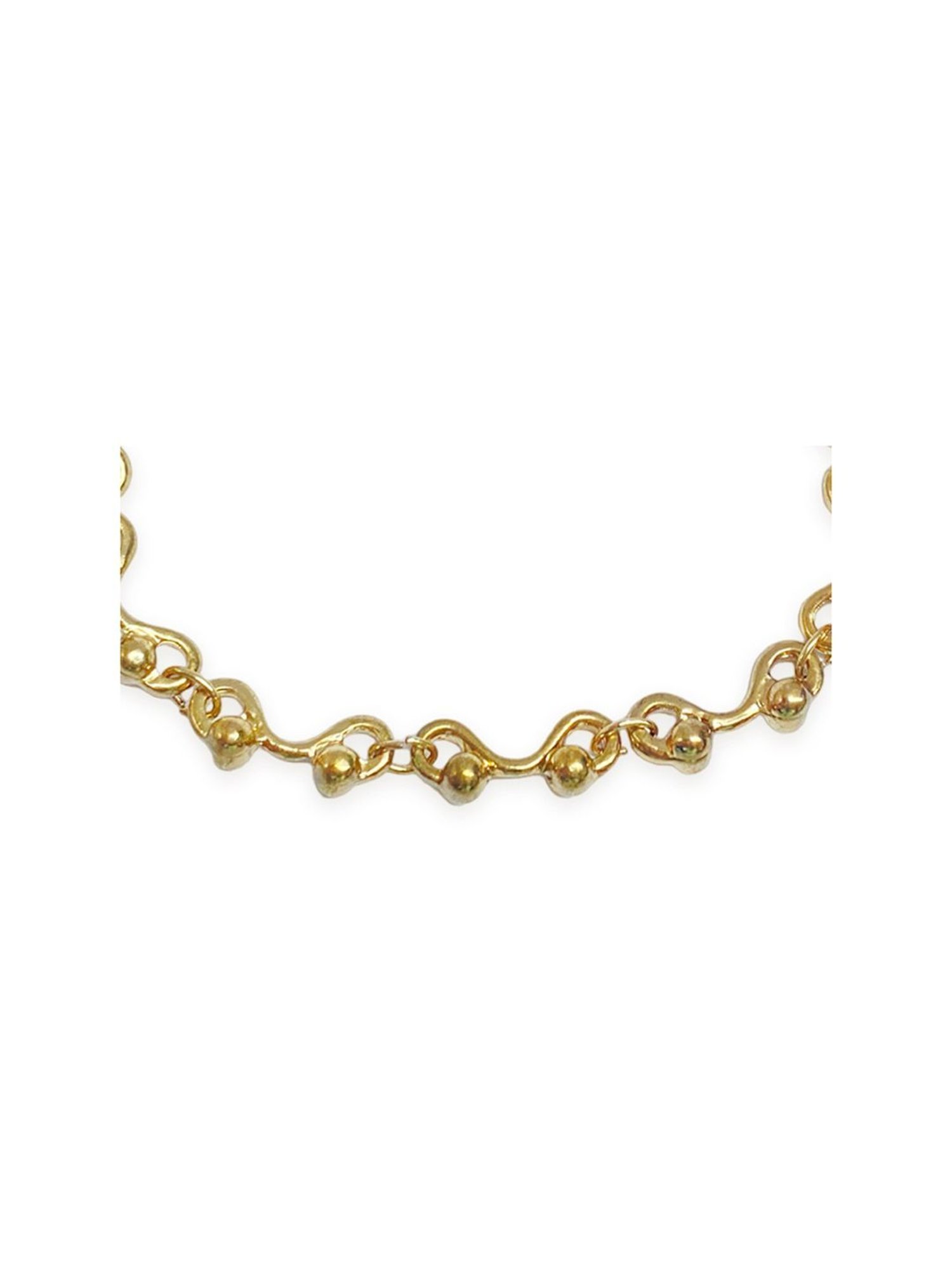 OOMPH Golden Tone "S" Shape Latest Stylish Link Chain Bracelet for Women