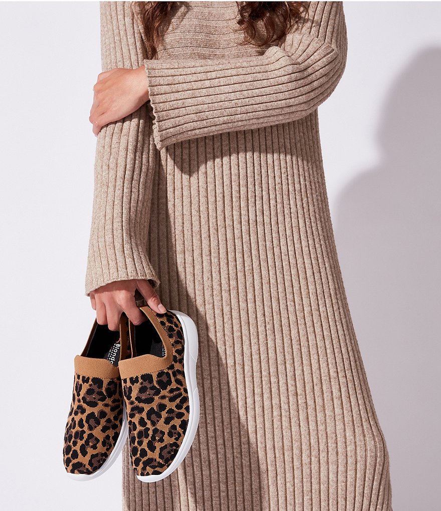Blondo Karen Leopard Print Waterproof Knit Sneakers