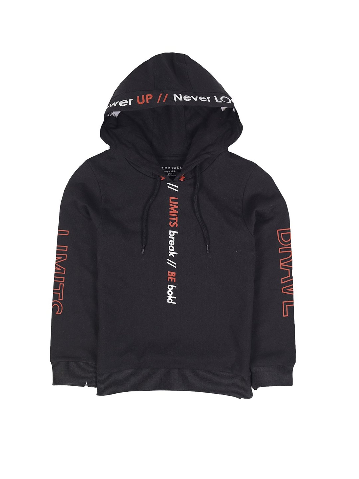 Plum Tree Kids Black Printed Sweatshirt