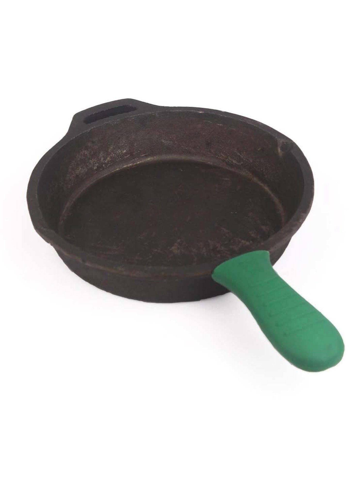 The Indus Valley Black Cast Iron Long Skillet With Handle (1.6 L)