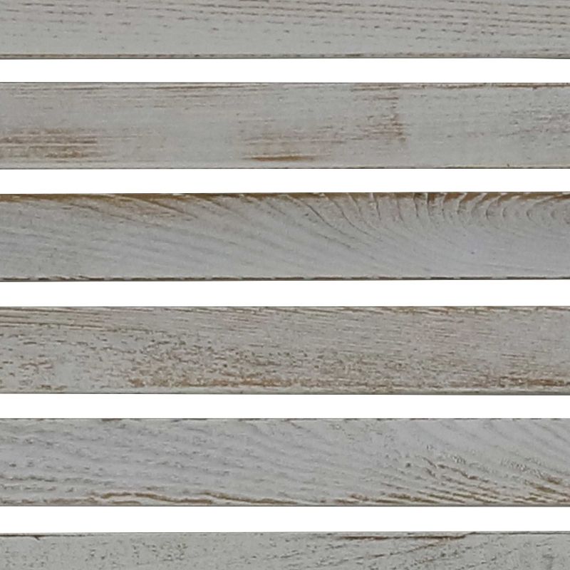 Sunnydaze Indoor/Outdoor European Chestnut Wood Folding Square Patio Accent Side Table - 20" - White