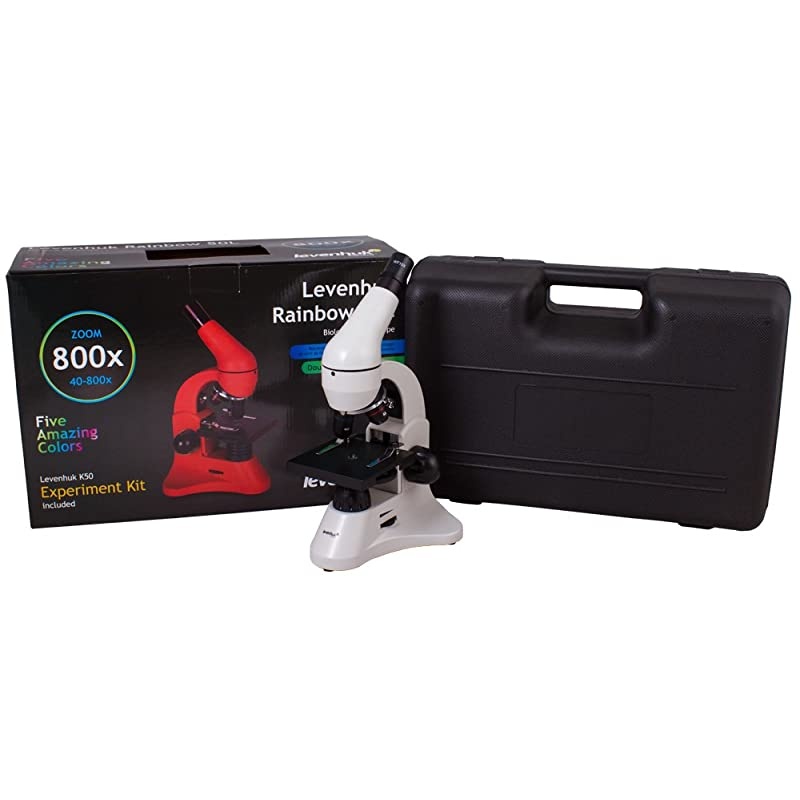 Rainbow 50L Moonstone Lightweight Student Microscope 40800x with Experiment Kit and Storage Case