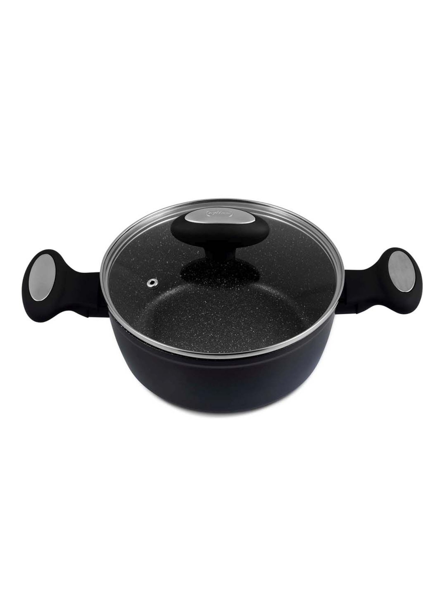 Zyliss Black & Transparent Aluminium Kadai with Lid - Set of 1