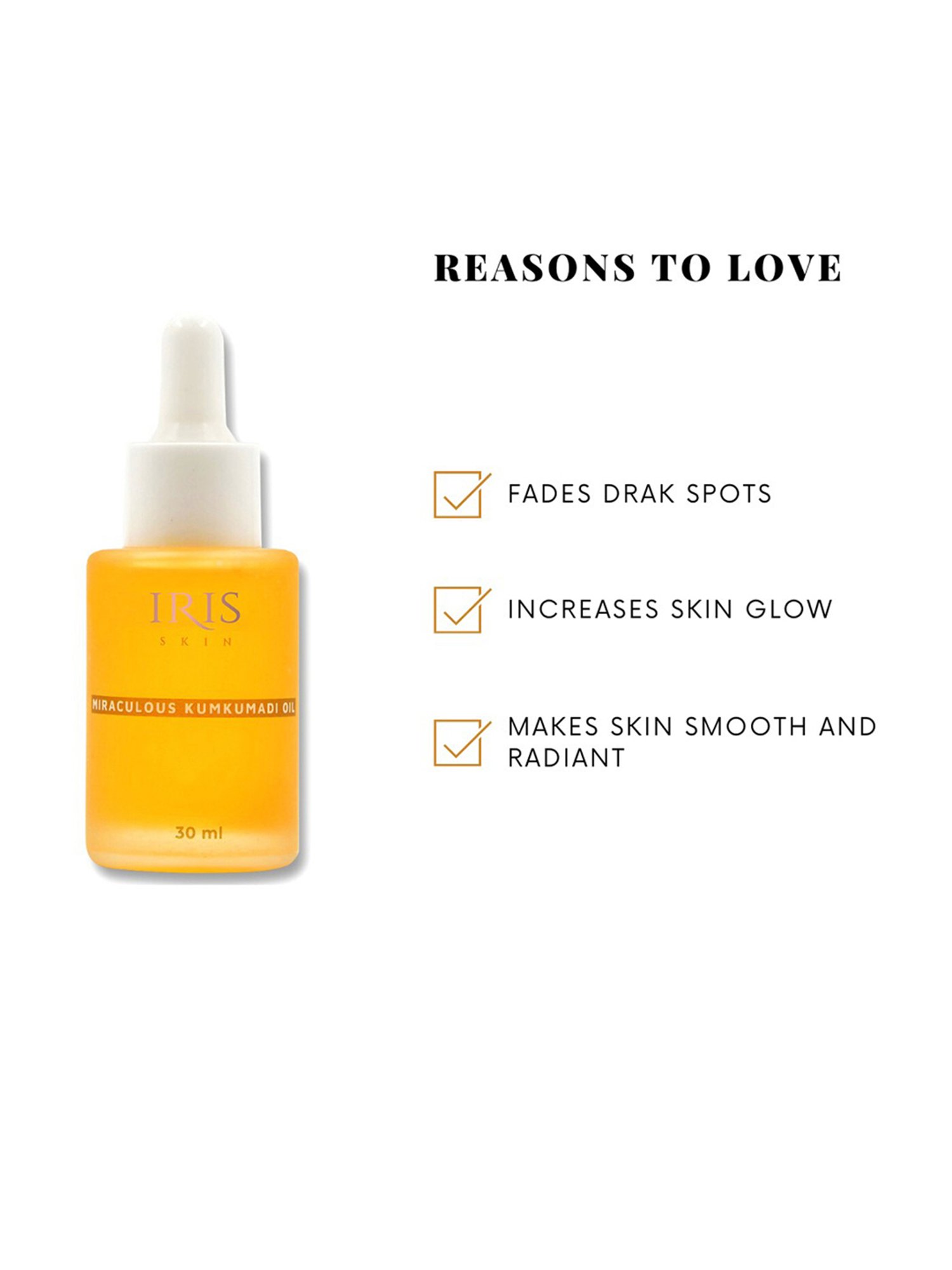 Iris Cosmetics Miraculous Kumkumadi Oil - 30 ml