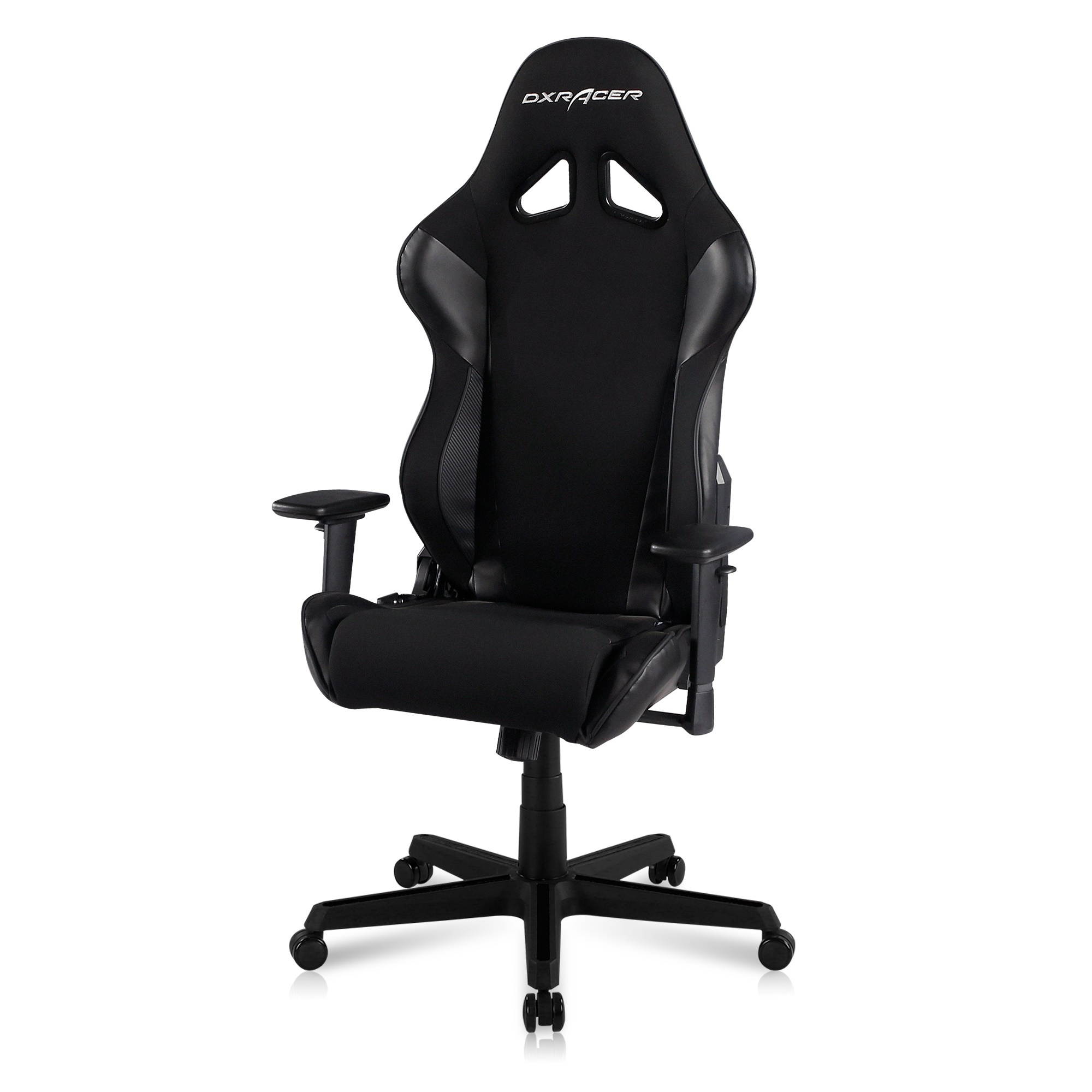 DXRacer Ergonomically Designed Racing Series RAA106 Black Strong Mesh and PU Leather 135-degree Recline High-End Gaming Chair with Neck and Lumbar Support Pillow
