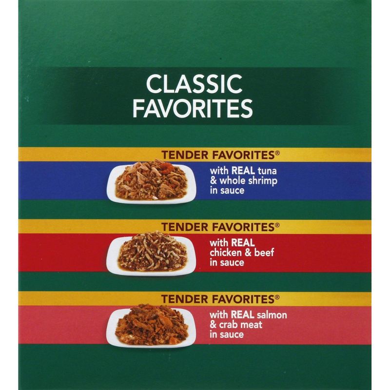 Meow Mix Tender Favorites Wet Cat Food Classic Favorites - 2.75oz/24ct Variety Pack