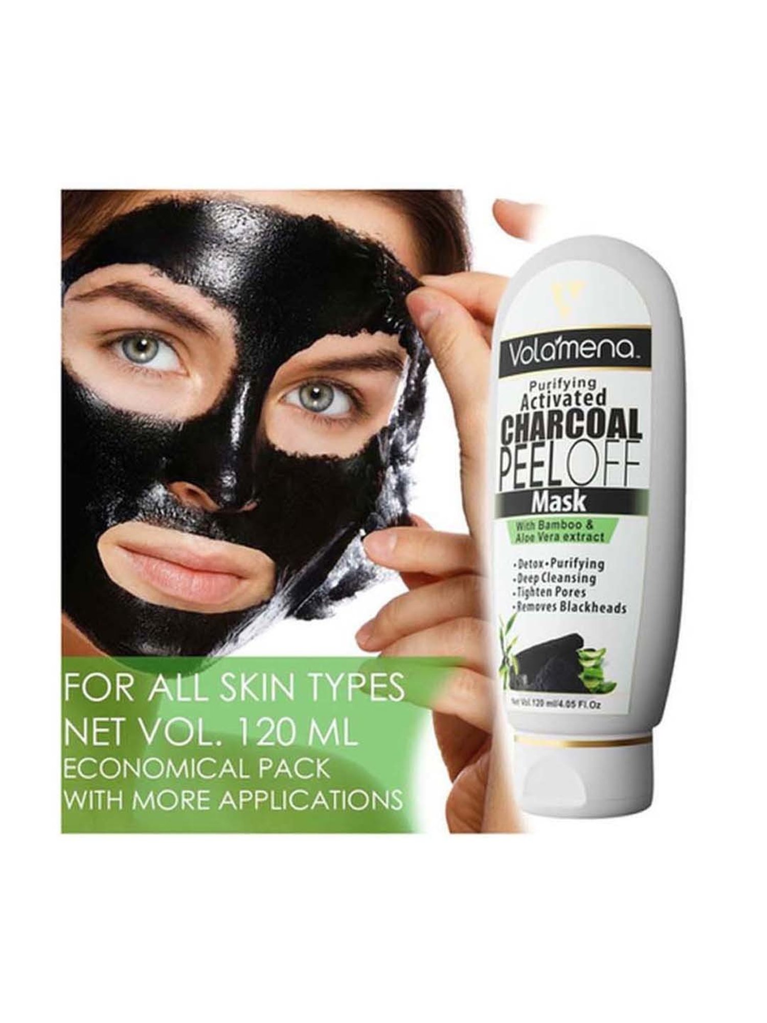 Volamena Purifying Activated Charcoal Peel Off Mask - 120 ml