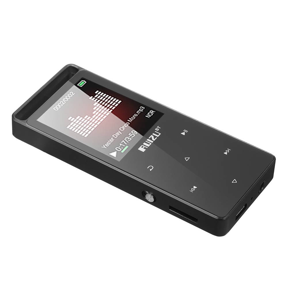 RUIZU D01 HiFi MP3 Player 4G/8G 1.8 inches Touch Button Voice Recorder FM E-Book Clock Video Pedometer USB BT Metal MP3 Music Player