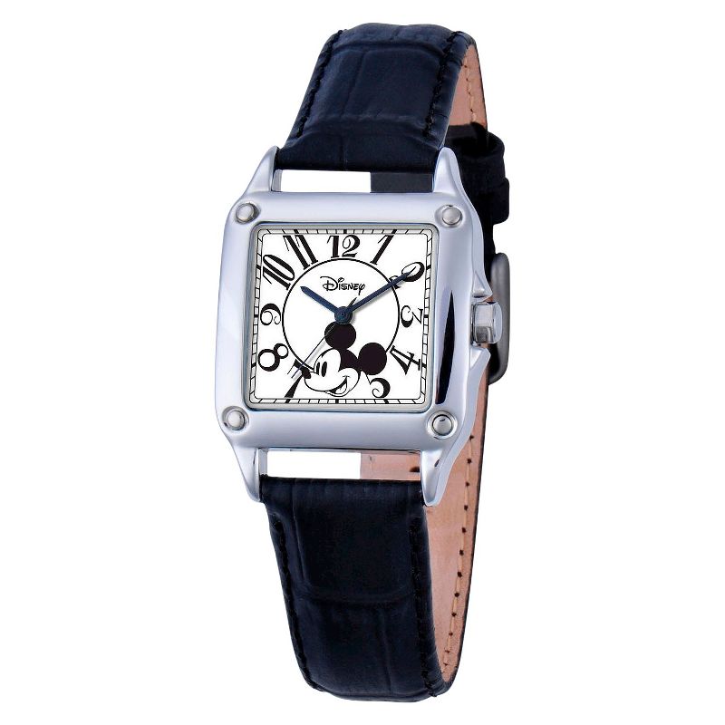 Women's Disney Mickey Mouse Perfect Square Watch - Black