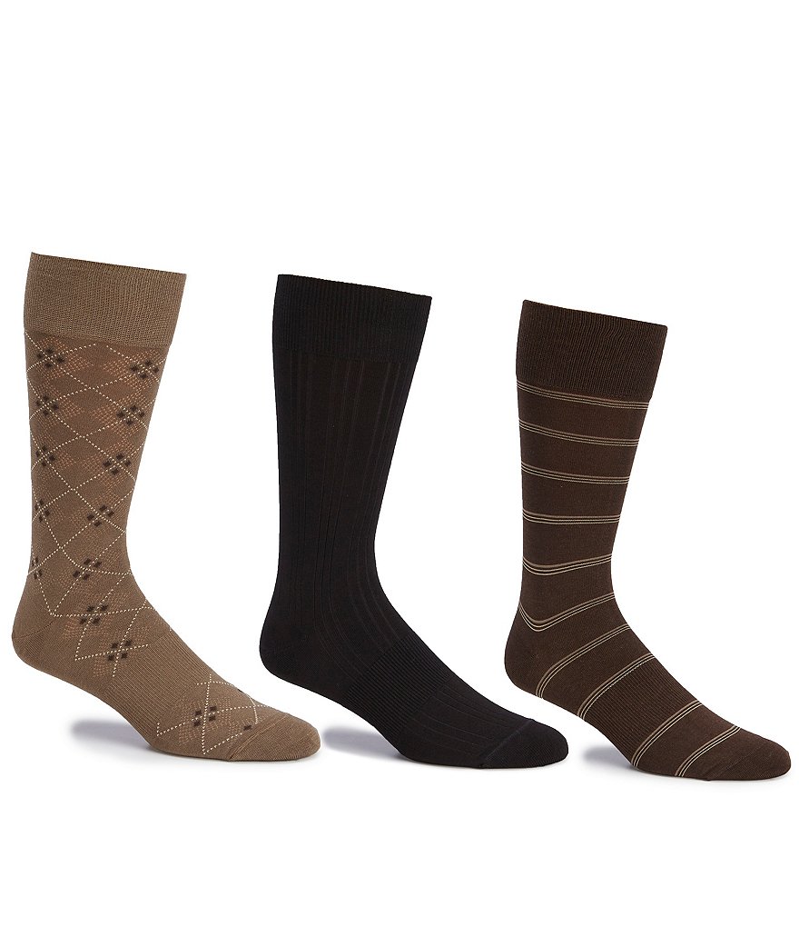 Roundtree & Yorke Extended Size 3-Pack Socks