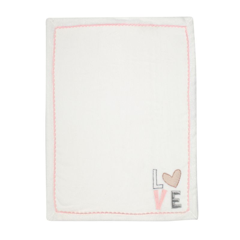 Lambs & Ivy Blanket & Plush Luxury Newborn Baby Gift Set - Pink Bunny