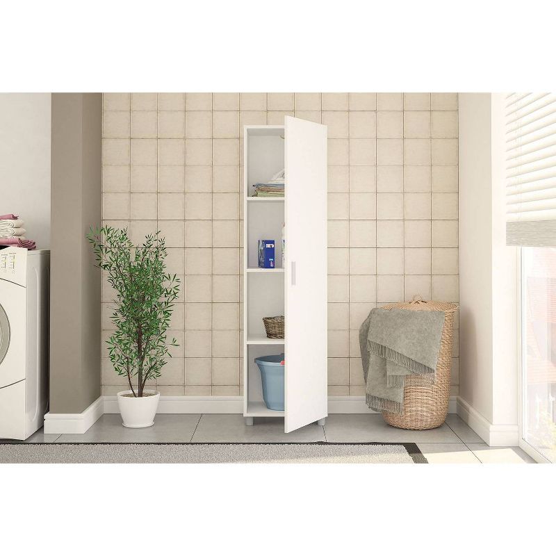 58.89" Beverly 4 Shelf Storage Cabinet White - Chique