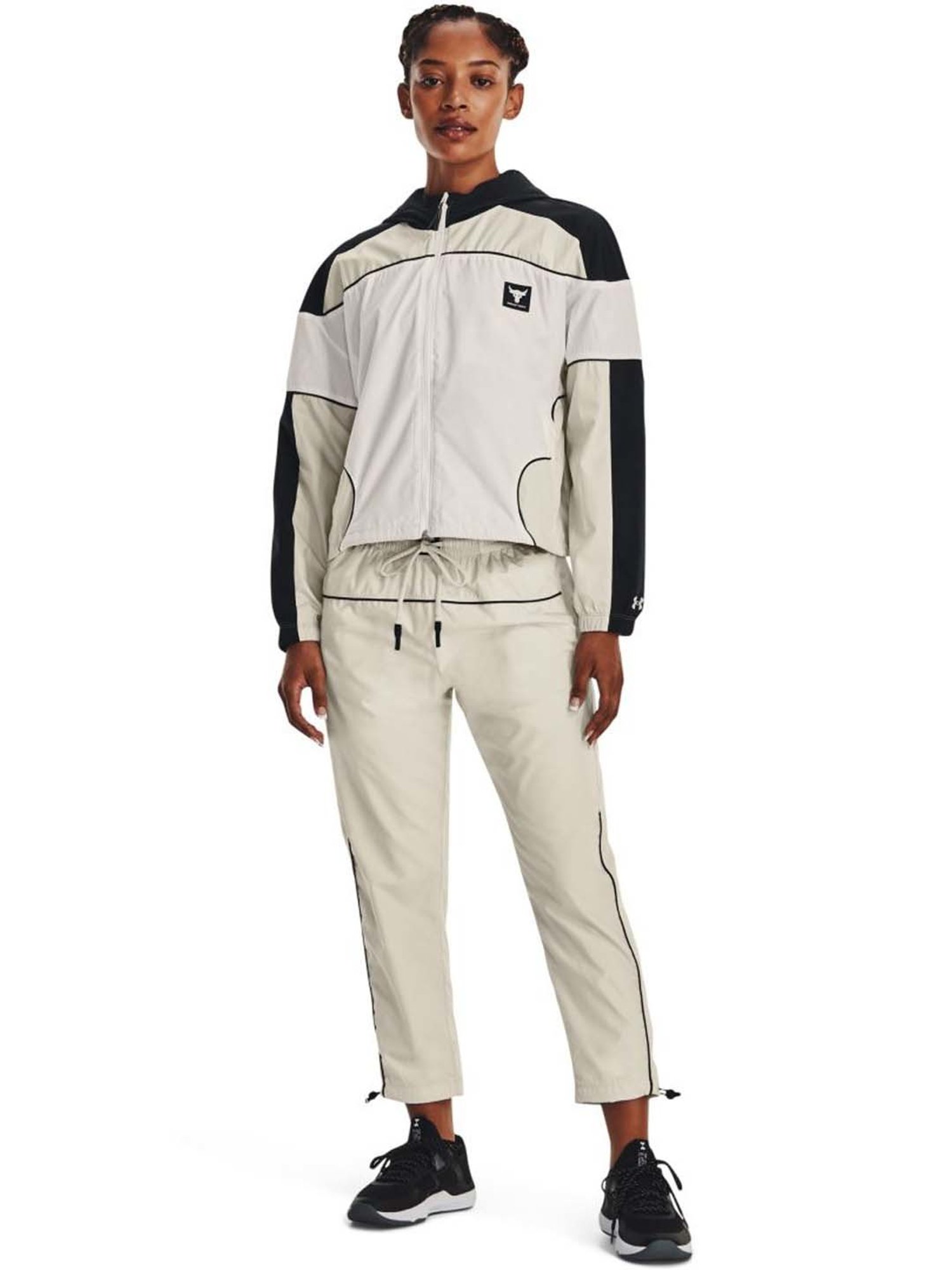 UNDER ARMOUR White Mid Rise Sports Track Pants