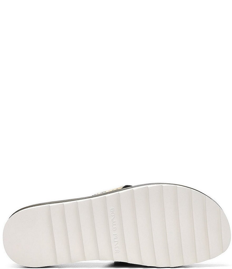 Donald Pliner Lylaa Snake Print Leather Thong Flatform Sandals