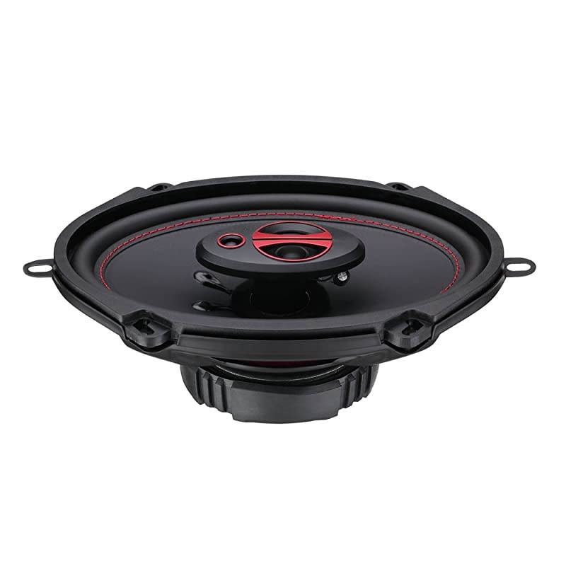 GEN-X5.7 Coaxial Speaker - 5x7, 3-Way, 165W Max, 50W RMS, Black Paper Cone, Two Mylar Dome Tweeters, 4 Ohms - Clarity Unparalled by Other Speakers in Their Class (2 Speakers)