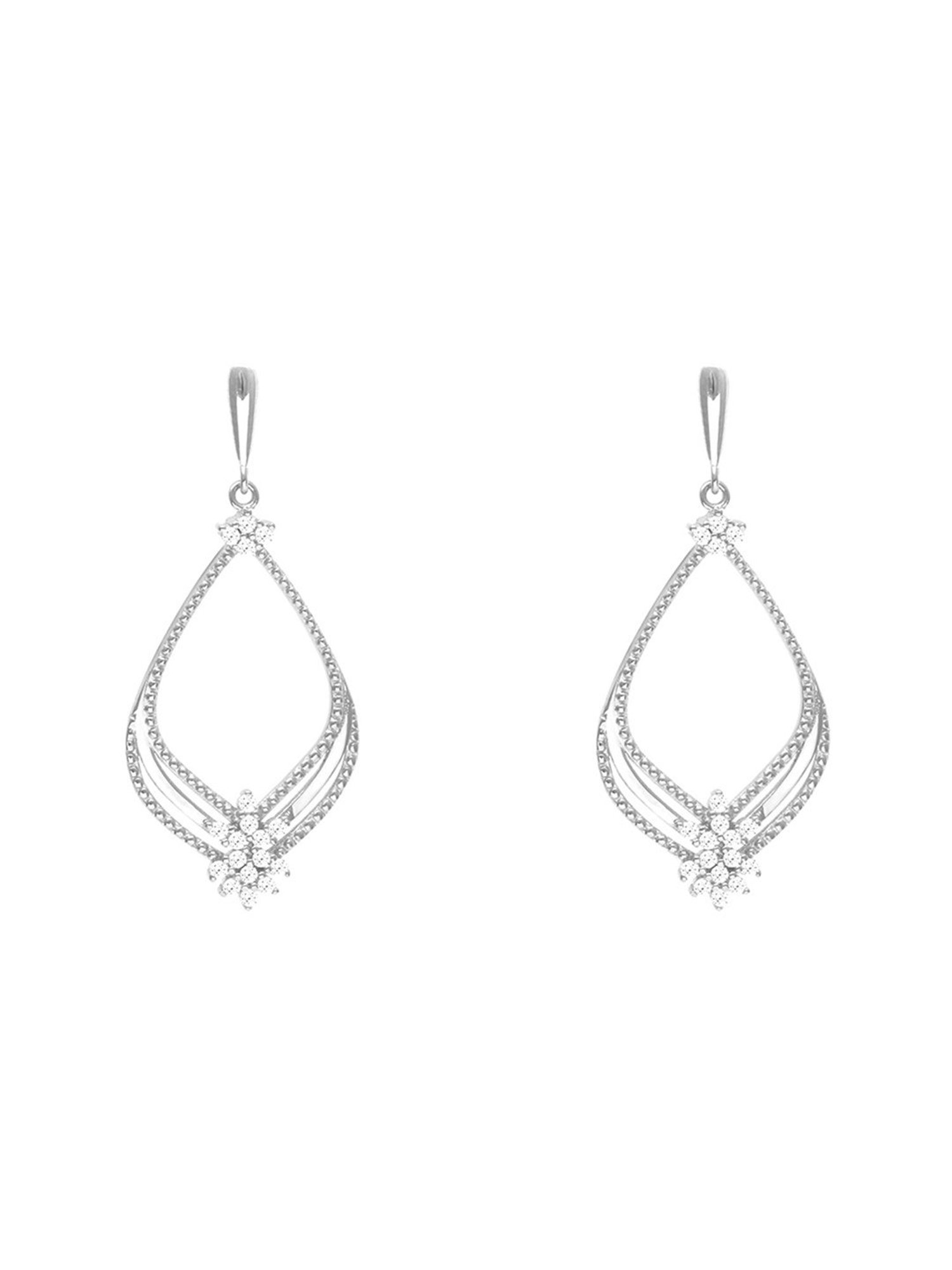 GIVA 92.5 Sterling Silver Princess Drop Earrings for Women