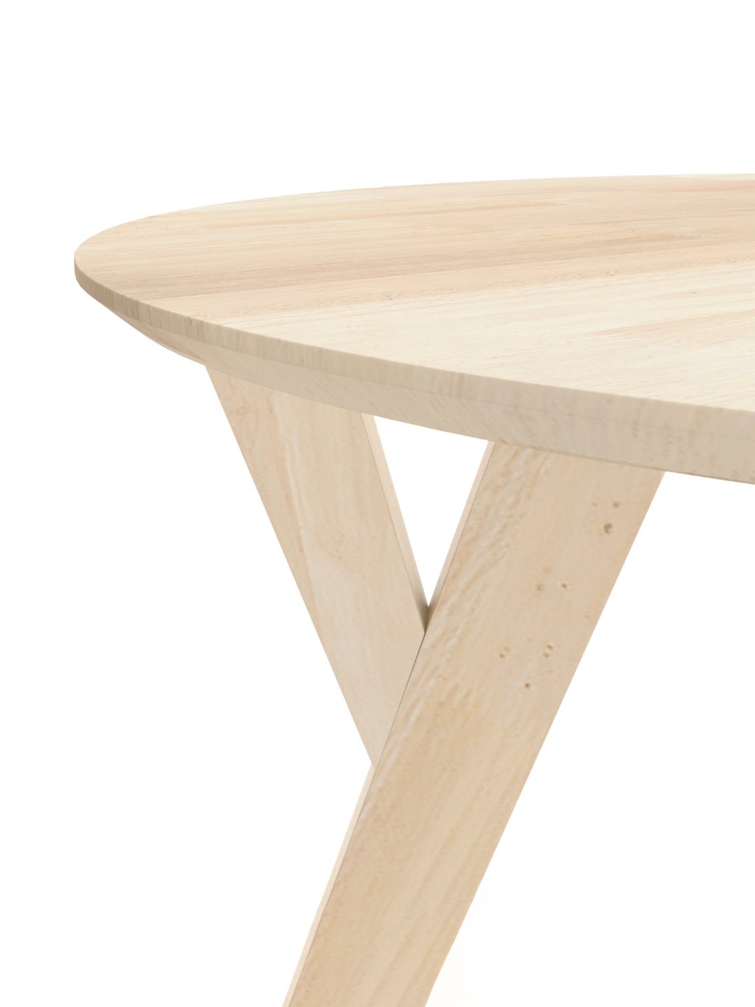 Godrej Interio Dune Beige Rubber Wood 4 Seater Circular Dining Table