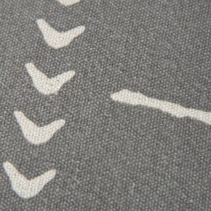 20"x20" Striped Polyester Filled Pillow Charcoal - Donny Osmond Home