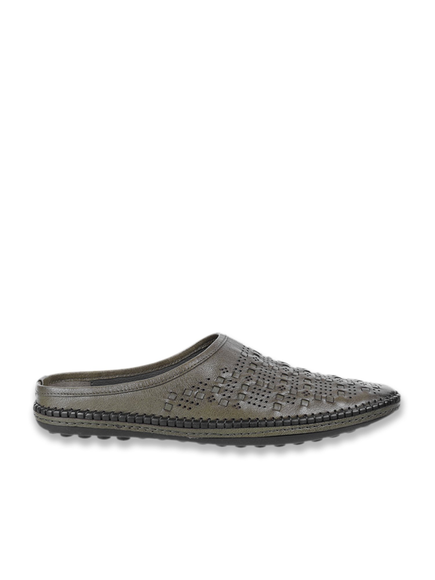 Metro Men's Olive Mule Shoes