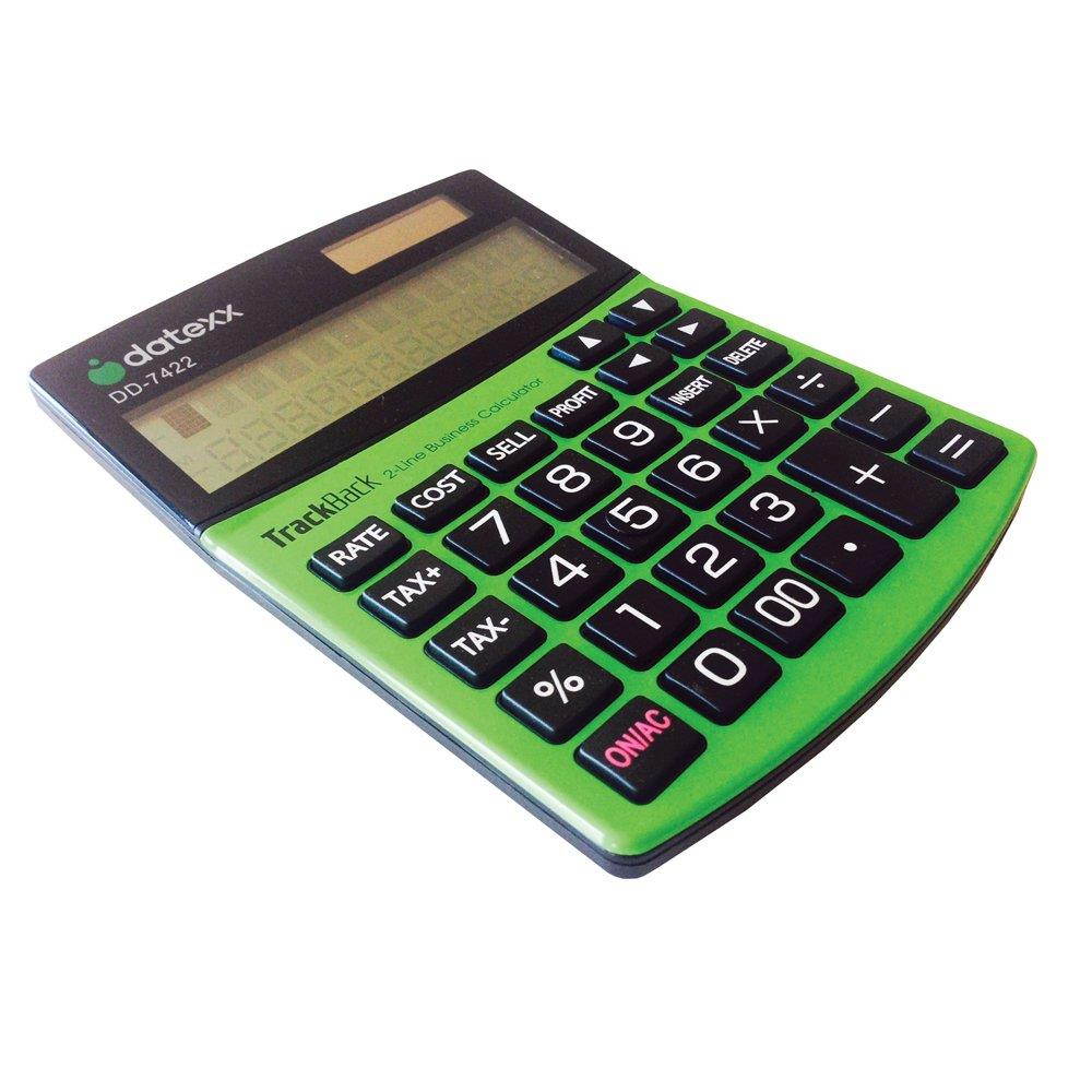 Datexx 2-Line TrackBack Business Slim Desktop Calculator, DD-7422