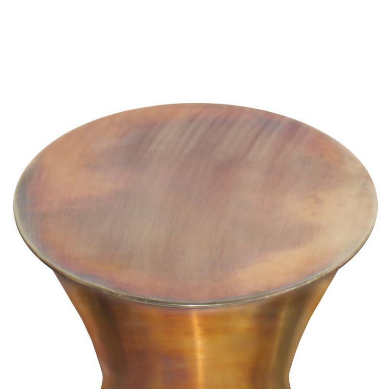 Cliona Metal Side Table Tarnished Brass - WyndenHall