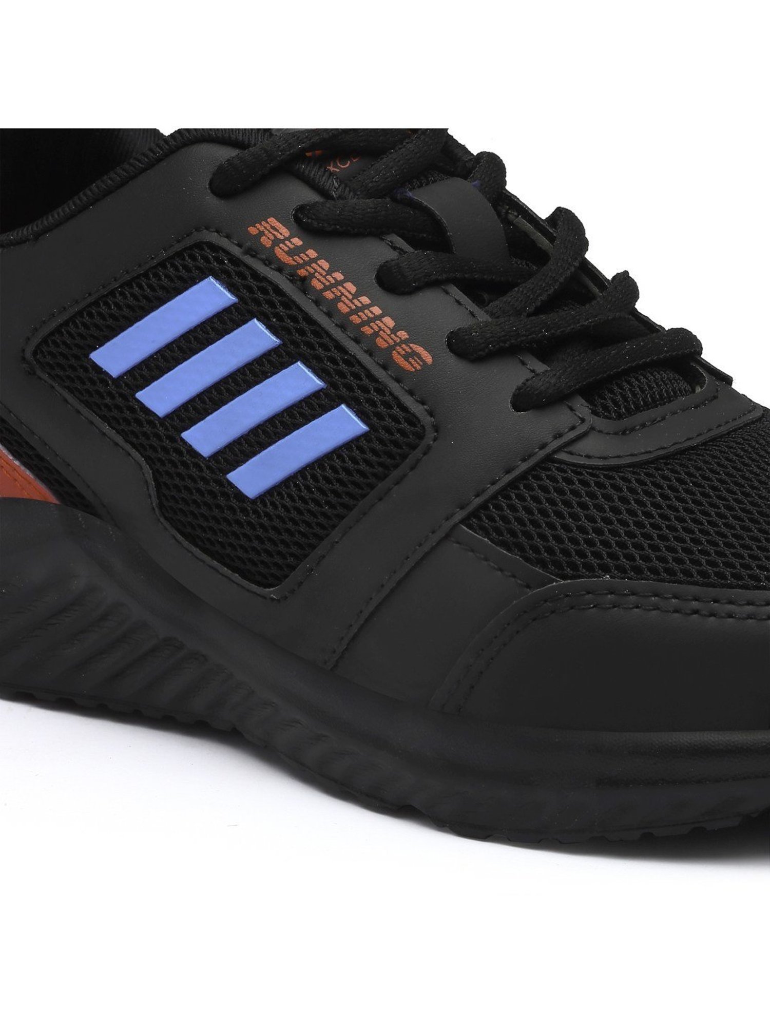 Asian Kids Core Black Running Shoes