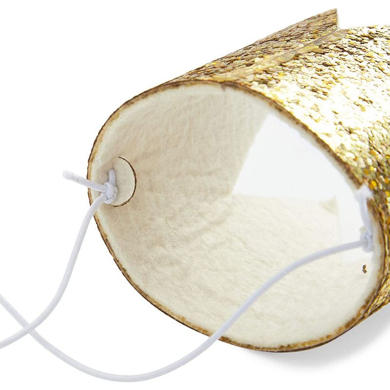 Blue Panda Cute Pet Birthday Gold Crown Hat Cap & Rainbow Bow Tie Collar Set for Dog Puppy Cat, Bright Shiny Costume for Parties