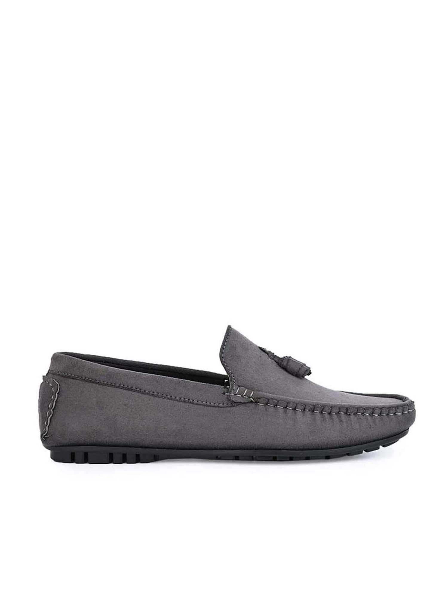 Styli Men's Grey Casual Moccasins