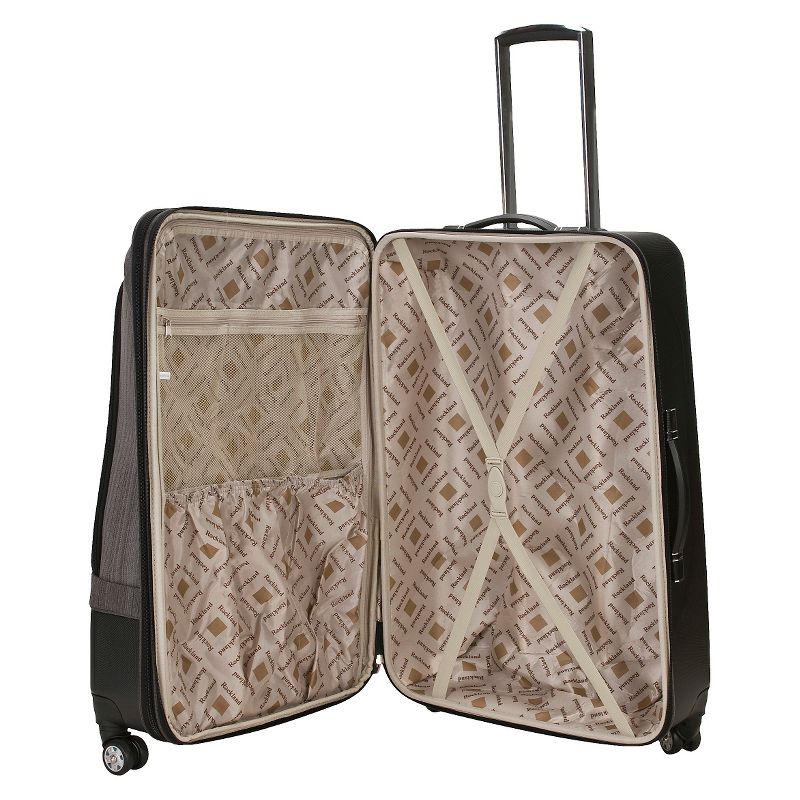 Rockland Milan 3pc Hybrid Eva ABS Luggage Set - Brown