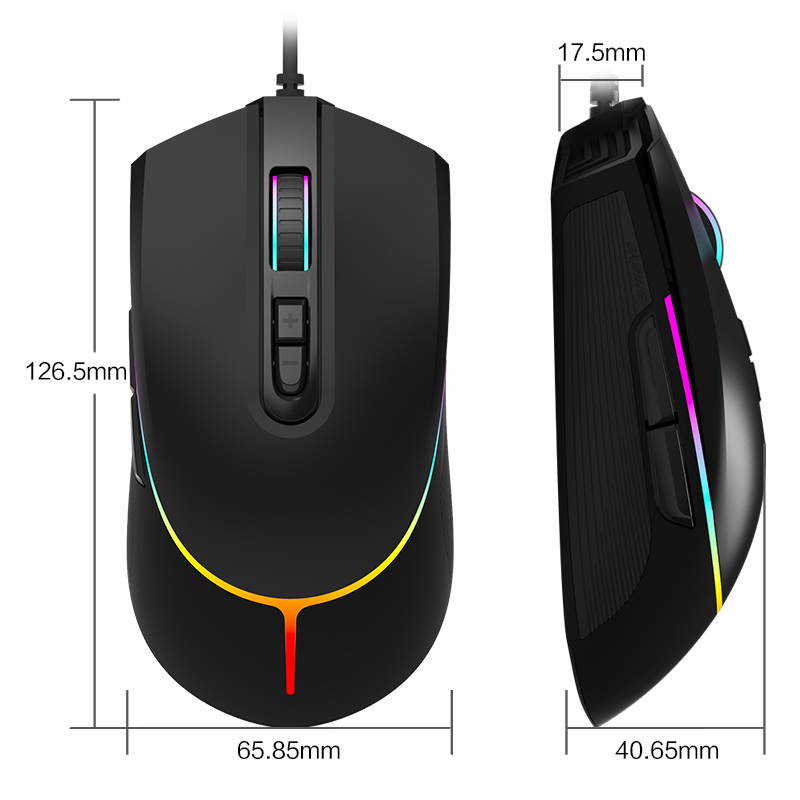 Thunderobot Hunter M303 12000DPI RGB Gaming Mouse-Black