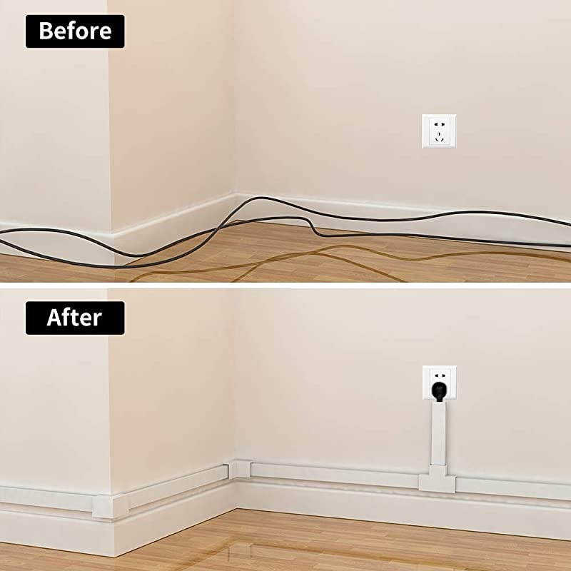 Hider Cord Cover Raceway Kit CMC01 Cable Management Channel 125in Cable Concealer for Mount TV System Paintable OnWall Runner Cord Hider 8X L157in W095in H055in White